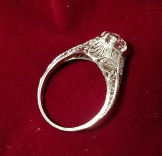 OLD MINE DIAMOND CUT,  EUROPEAN DIAMOND CUT ENGAGEMENT RING 1920 ' S with appraisal 6