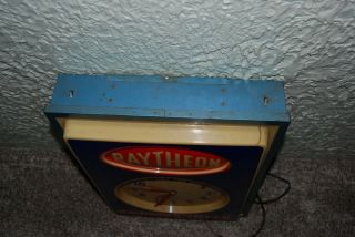 Vintage Raytheon Lighted Advertising Clock,  TV - Radios - Tubes,  Federal Sign Co. 12