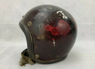 Vintage Motorcycle Racing Helmet Leather McHal Harley Playboy Bunny Rare 2