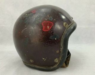 Vintage Motorcycle Racing Helmet Leather McHal Harley Playboy Bunny Rare 4