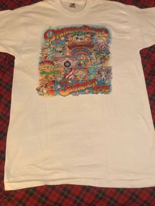 NWOT Grateful Dead rare vintage shirt Summer Tour 1995 Cartoon Cities Large 5