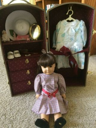 American Girl Samantha Parkington Doll & Steamer Trunk W/ Accessories