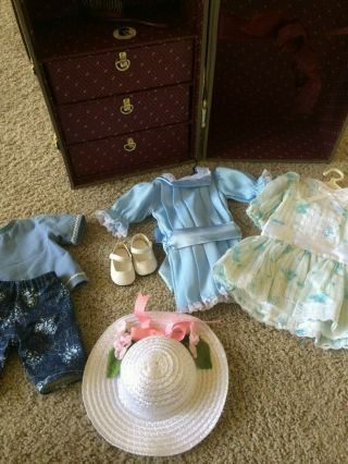 American Girl Samantha Parkington doll & steamer trunk w/ accessories 2