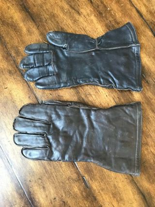 Wwii Ww2 Army Air Forces Aviators Pilots Flight Gloves Leather Heated F2 F3