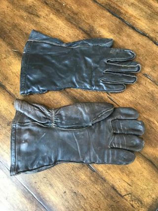 WWII WW2 ARMY AIR FORCES AVIATORS PILOTS FLIGHT GLOVES LEATHER HEATED F2 F3 2