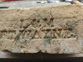 Rare Antique Brick Labeled 