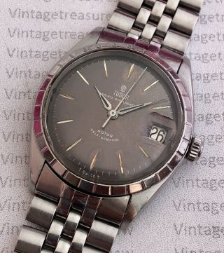 Vintage Tudor Prince Oysterdate Ref 7966 Cal 2462 Tropical Brown Dial.  Year 1964