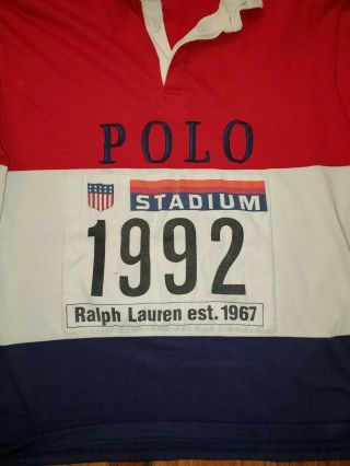 Revised - Vintage Polo Ralph Lauren Stadium Plate Rugby
