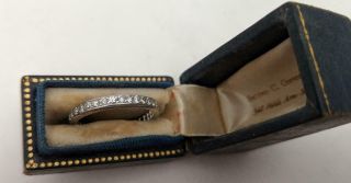 Antique 1933 Diamond Platinum Eternity Wedding Band Ring 35 Diamonds Over 1 TCW 3