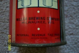 MILLER SELECT FLAT TOP BEER CAN RED VINTAGE FLAT TOP BEER CAN MAYBE 1930s? 10