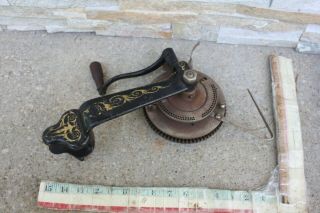 antique knitting machine sock sewing tool metal victorian clip on industrial 19c 2