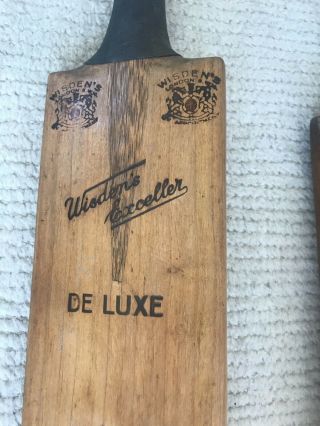 ⭕️ Antique Vintage Cricket Bats Both Stamped And Signed 4