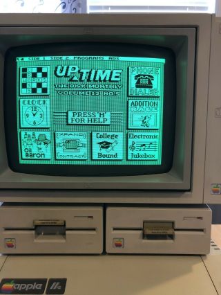 Vintage Apple IIe Computer W/ Monitor,  Floppy Drives,  Floppy Disks & 9
