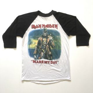 Vintage Iron Maiden Stranger In A Strange Land Shirt Large Concert Tour Raglan