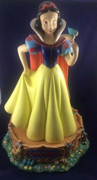 Rare Vintage Very Large Snow White Figurine Lighted Base Approximately 25”