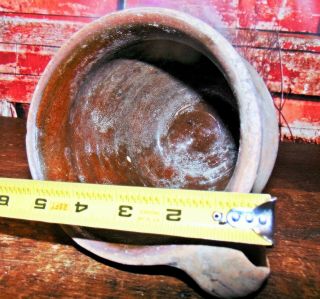 ANTIQUE Primitive Rustic Redware red ware Ovoid crock Dug at my Farm house in PA 7