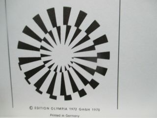 vintage Munich 1972 Olympic Games Poster Piero Dorazio 5