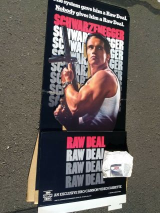 Schwarzenegger 1986 Raw Deal Video Promo Standee/box Nmint Rare Vtg