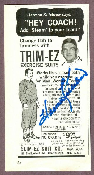 Vintage Oddball Bob Allison Endorsed TRIM - EZ Conditioning Suit Minnesota Twins 5