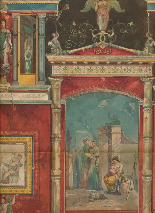 H T Bossert Farbige Dekorationen 1928 Chromolithograph Rome Ancient Fresco