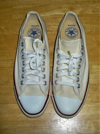 Vintage Converse All Star Shoes Optric White Size 8.  5