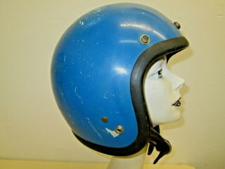 Vintage 1978 Bell R - T Helmet Rare Blue Motorcycle Racing Sz 7 56cm toptex magnum 2