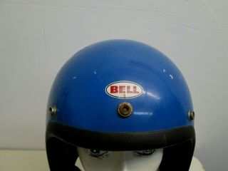 Vintage 1978 Bell R - T Helmet Rare Blue Motorcycle Racing Sz 7 56cm toptex magnum 4
