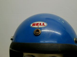 Vintage 1978 Bell R - T Helmet Rare Blue Motorcycle Racing Sz 7 56cm toptex magnum 5
