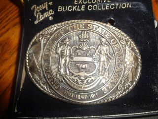 52 Tony Lama 1st Edition State Seal Brass Belt Buckles For Rowdyhawk