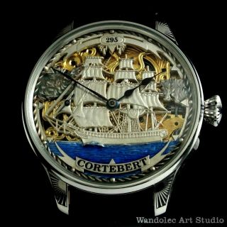 CORTEBERT Vintage Men ' s Wrist Watch Skeleton Noble Design Mens Wristwatch Swiss 3
