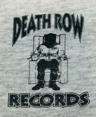 Tupac Shakur 2pac All Eyez on Me Death Row shirt 90 ' s Vintage Gray Gildan XXL 4