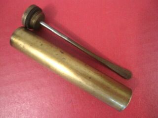 Wwi British Brass Oiler - Smle Lee - Enfield Rifle W/broad Arrow Proof 1