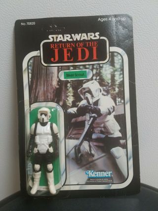 Star Wars Biker Scout Vintage Kenner 1983 ROTJ 65 Back MOC Unpunched 2