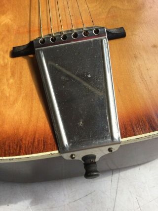 Vintage 1964 Silvertone Sunburst Acoustic Guitar Made in USA in Case 5