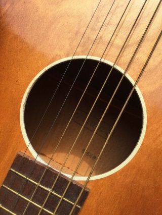 Vintage 1964 Silvertone Sunburst Acoustic Guitar Made in USA in Case 6