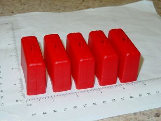 Set Of 5 Tonka Red Airport Tug Suitcase/luggage Replacement Toy Part Tkp - 161r - 5