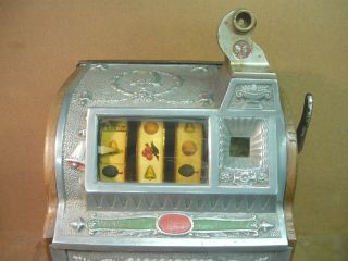 5c Antique Slot Machine - 1920s Mills Operator Bell w/ Pace JP & 2