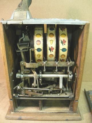 5c Antique Slot Machine - 1920s Mills Operator Bell w/ Pace JP & 7