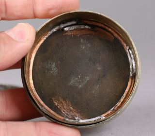 Early 20th Century Chinese Incised Metal Ink Box 6