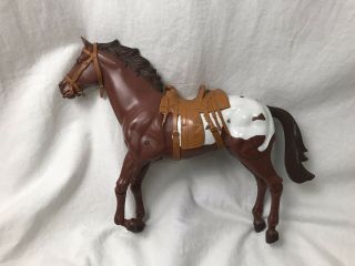 Vintage Marx Toys Appaloosa Horse Articulated With Saddle Bridle