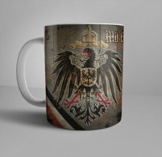 Wwi German Patriotic Coffee Mug With God For Emperor And Empire Ww1 German Eagle