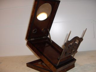 Antique Victorian Stereoscope & Postcad Viewer with Stereocards 10