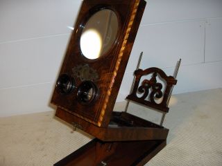Antique Victorian Stereoscope & Postcad Viewer with Stereocards 3