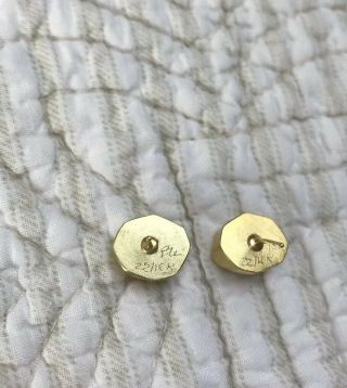 Petra Class Modernist 22K Yellow Gold and Labradorite Earrings 3