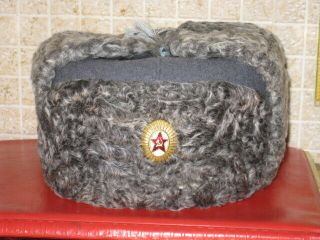 Soviet Hat Cap Natural Astrakhan Fur Colonel 