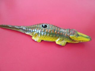 Vintage - Japanese Tin Penny Toy - Wind Up Alligator - 11 Of 17 Listed