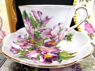 Salisbury Tea Cup And Saucer Orchid Floral Teacup Cup & Saucer Br