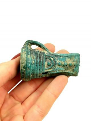 Ancient European Bronze Age Ca.  600 Bc Bronze Socketed Axe - Rare R389