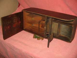 VINTAGE U.  S.  MAIL RURAL CARRIER WOODEN CASH/FORMS BOX - HANDMADE - RARE ONE OF A KIND 11