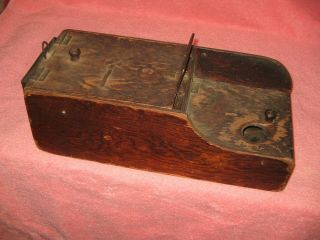 VINTAGE U.  S.  MAIL RURAL CARRIER WOODEN CASH/FORMS BOX - HANDMADE - RARE ONE OF A KIND 12